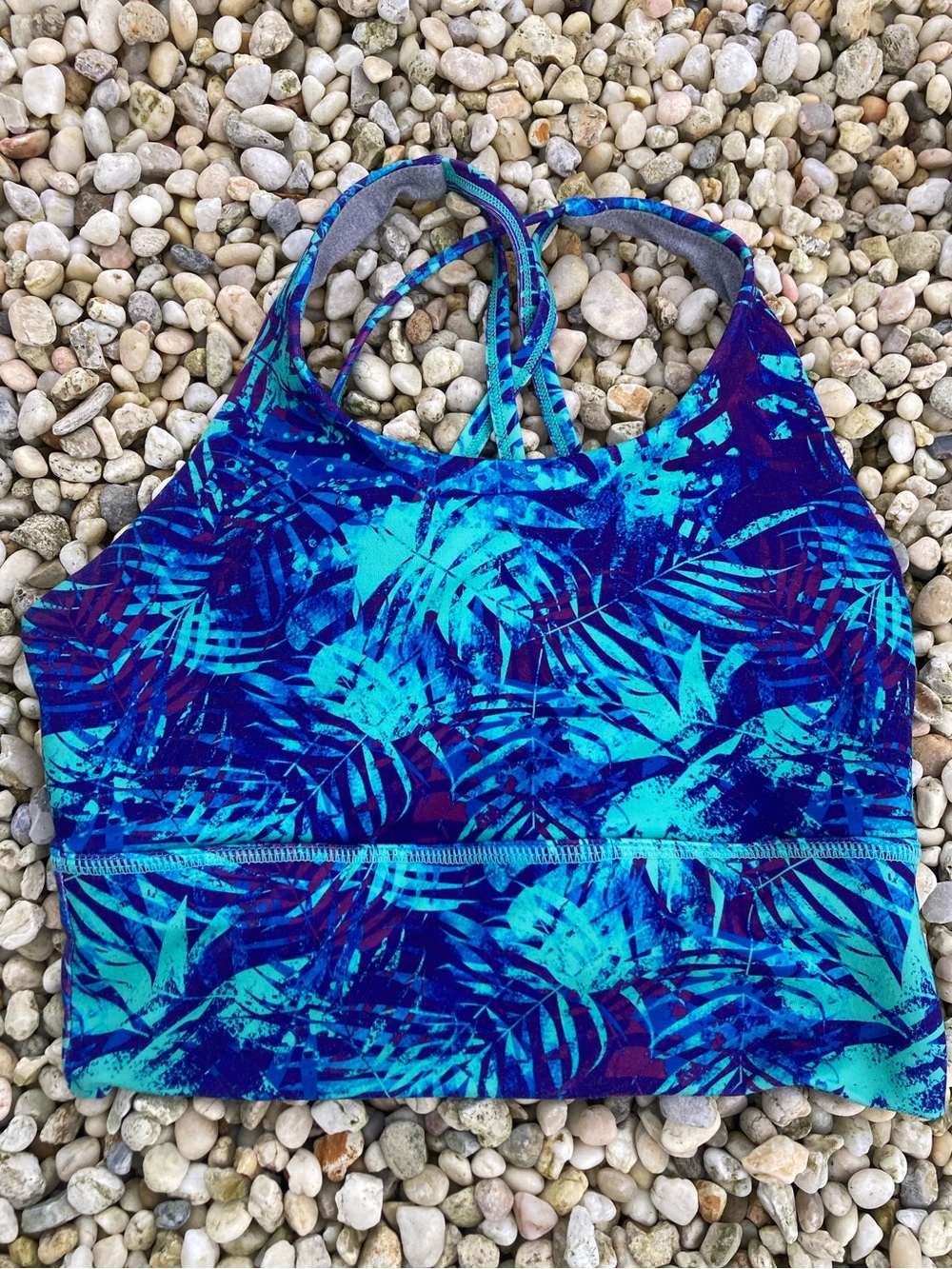 BORN PRIMITIVE - Neon Tropics Crossfire Strappy Sports Bra - S - Picture 9 of 10